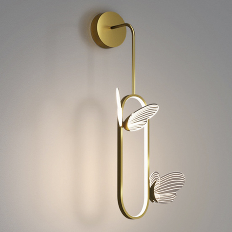 Настенный светильник с декоративными светящимися бабочками  Butterfly Double  F