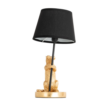 Настольная лампа Gold Mouse holding a black lamp