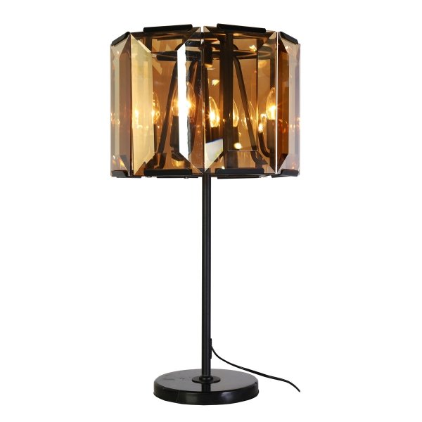 Настольная лампа Harlow Crystal Round Table Amber
