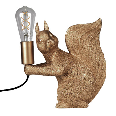 Настольная лампа Piff Table Gold Золотая белка