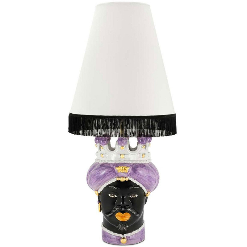 Настольная лампа Table Lamp Moro Man Medium New Violet and White