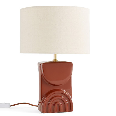 Настольная лампа из керамики и льна Brighter than the Stars