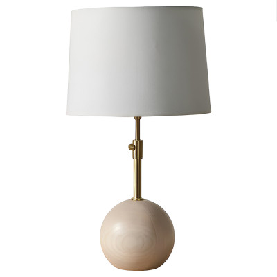 Настольная лампа на круглом основании из дерева Table Lamp Wood