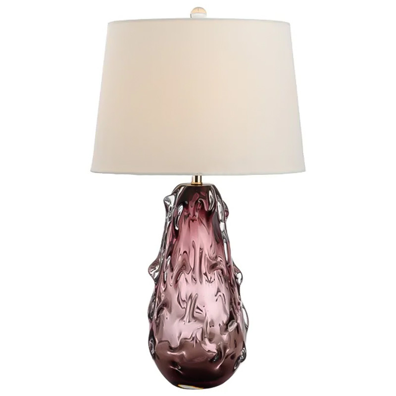 Настольная лампа с абажуром Bellamy Molten Glass Table Lamp Розовое стекло