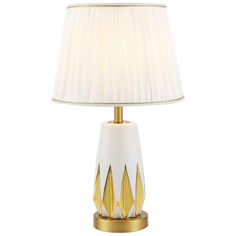 Настольная лампа с абажуром Femia White Gold Table Lamp