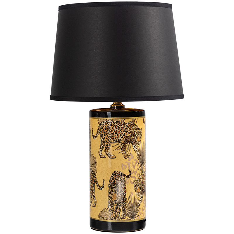 Настольная лампа с абажуром Leopard Lampshade Black