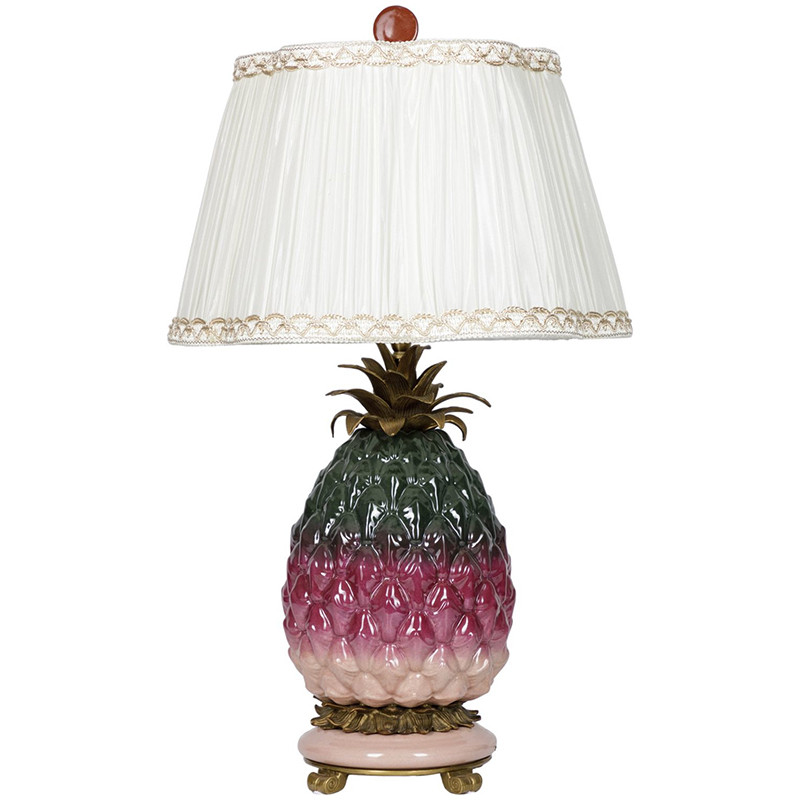 Настольная лампа с абажуром Pineapple Dark Green Purple Table Lamp