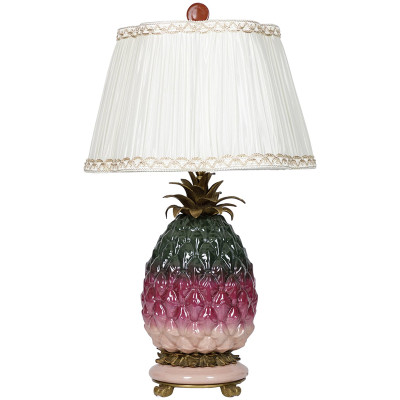 Настольная лампа с абажуром Pineapple Dark Green Purple Table Lamp