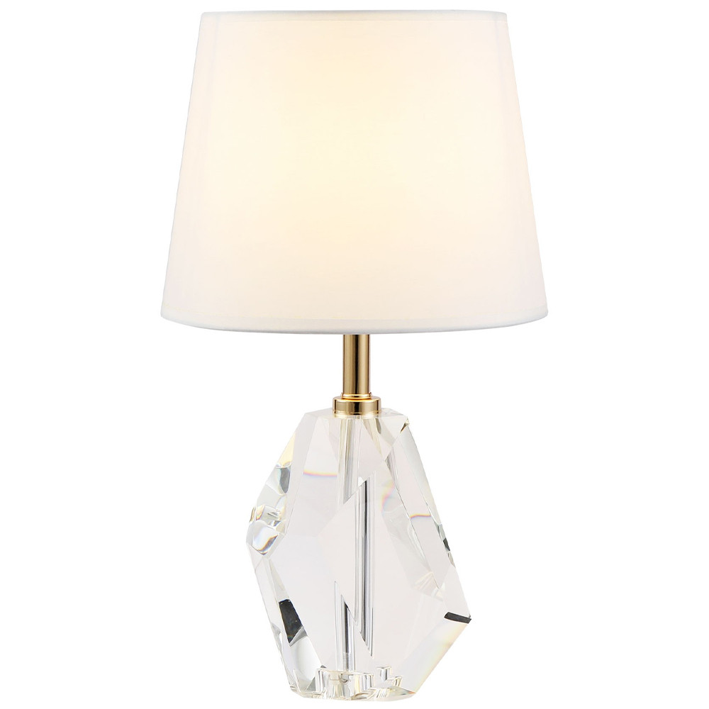 Настольная лампа с основанием из хрусталя Manlio Crystal Lampshade Table Lamp