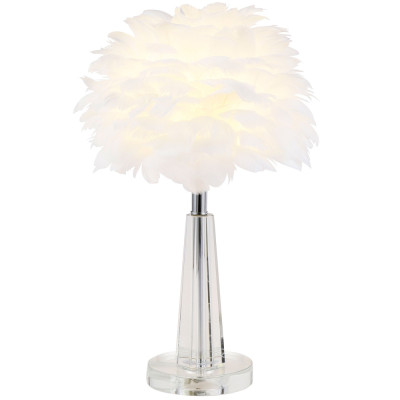 Настольная лампа с перьями Plumage White Table Lamp