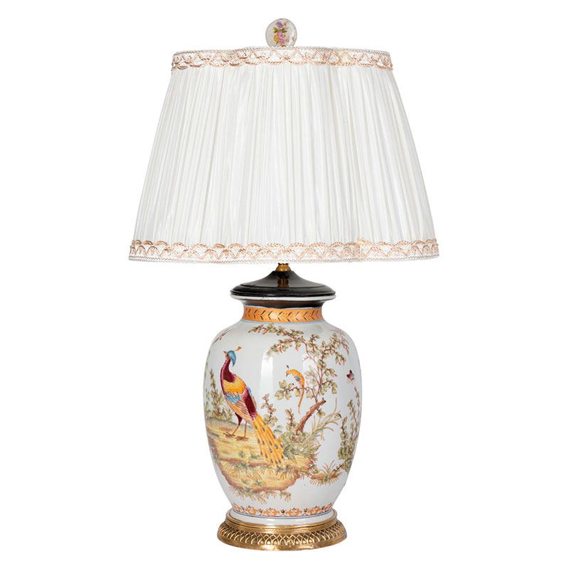 Настольная лампа с принтом павлин Peacock