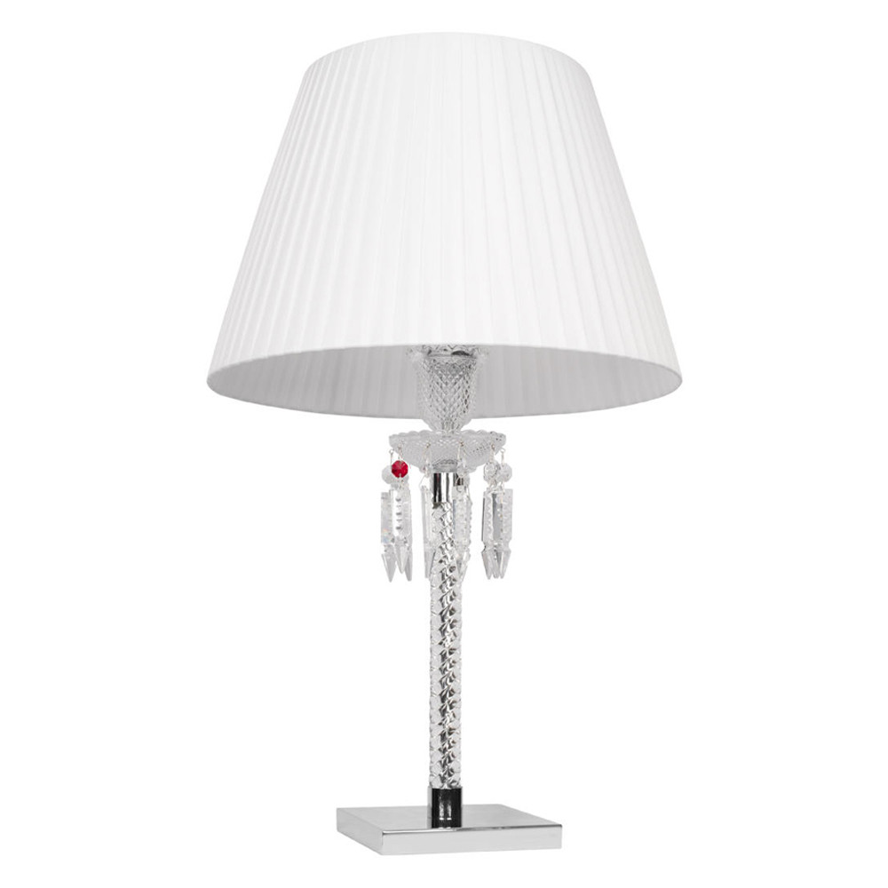 Настольная лампа с рельефным тканевым абажуром и текстурной ножкой Lustre Reverie
