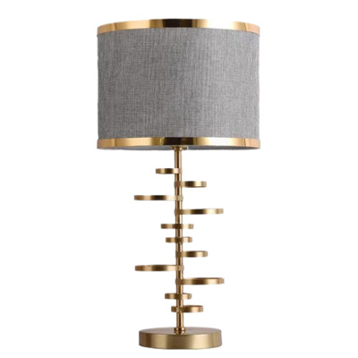 Настольная лампа с серым тканевым абажуром Stages of Light