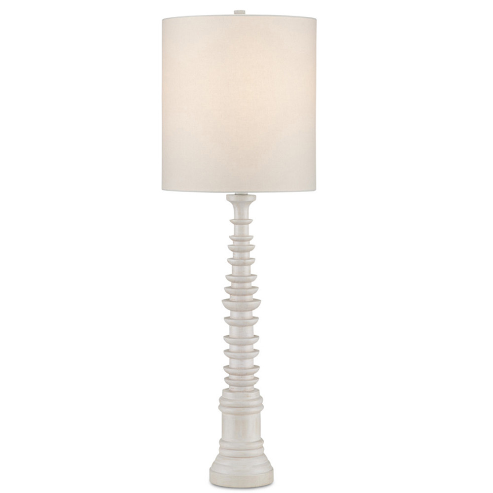 Настольная лампа с фактурным каркасом и высоким абажуром Grooved Rod