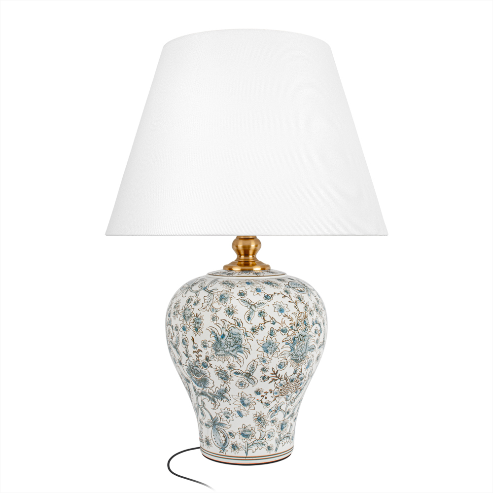Настольная лампа с цветочной росписью Lamp Flower Painting