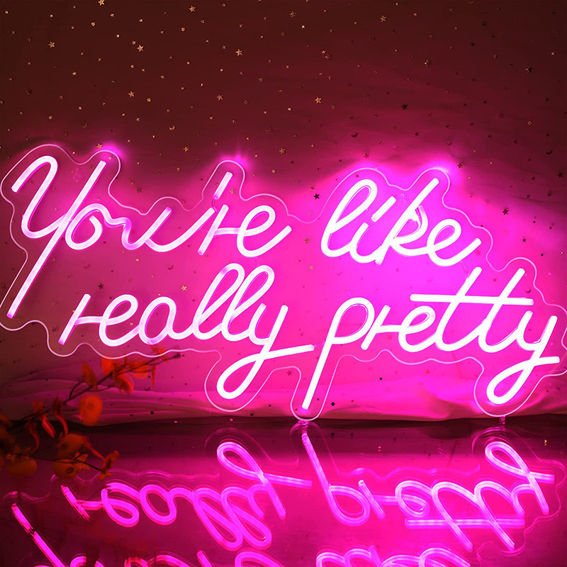 Неоновая настенная лампа "You're like really pretty" Neon Wall Lamp