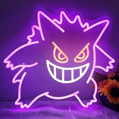 Неоновая настенная лампа Gengar Pokemon Neon Wall Lamp