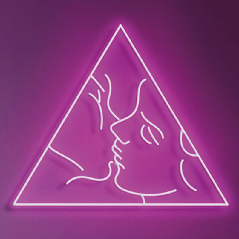 Неоновая настенная лампа Kiss Neon Wall Lamp Розовый