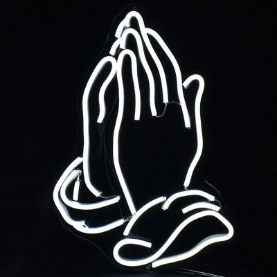Неоновая настенная лампа Praying Hands Neon Wall Lamp