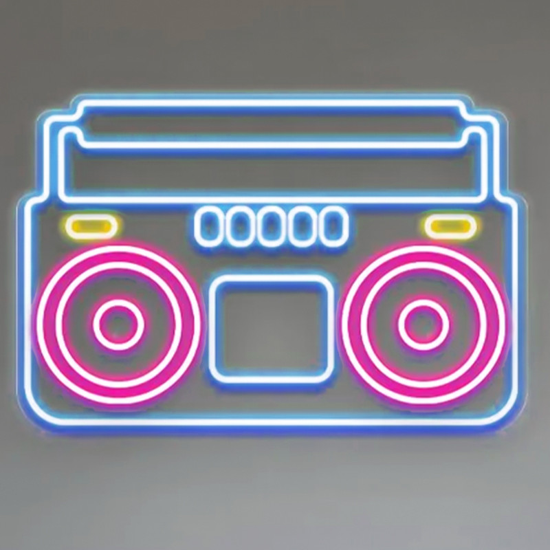 Неоновая настенная лампа Tape Recorder Neon Wall Lamp