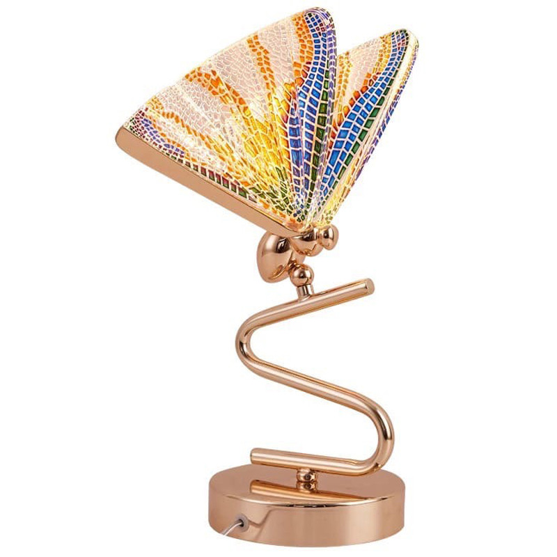 Ночник с Бабочкой Butterfly Colored glass Table Lamp J