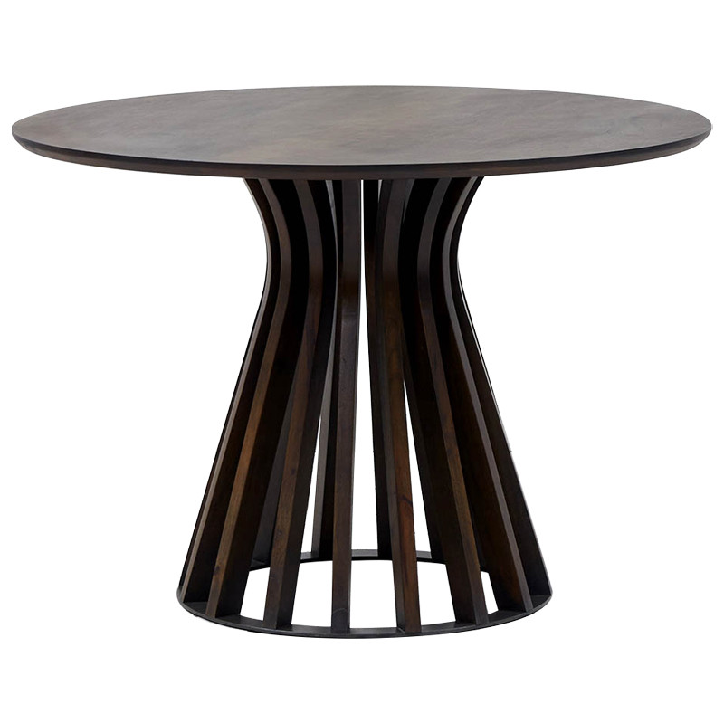 Обеденный круглый стол Seamus Brown Wood Dining Table