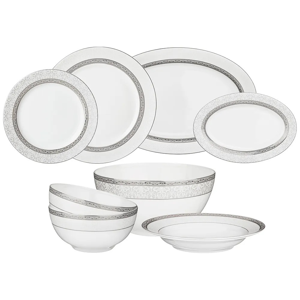 Обеденный сервиз белого цвета из фарфора на 6 персон 23 предмета Royal Porcelain Collection