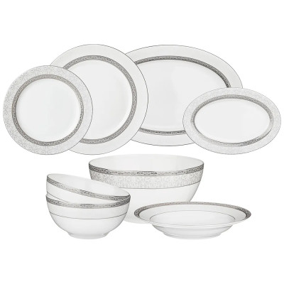 Обеденный сервиз белого цвета из фарфора на 6 персон 23 предмета Royal Porcelain Collection