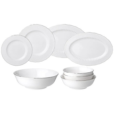 Обеденный сервиз белый из фарфора на 6 персон 23 предмета Garden Whisper Porcelain Set