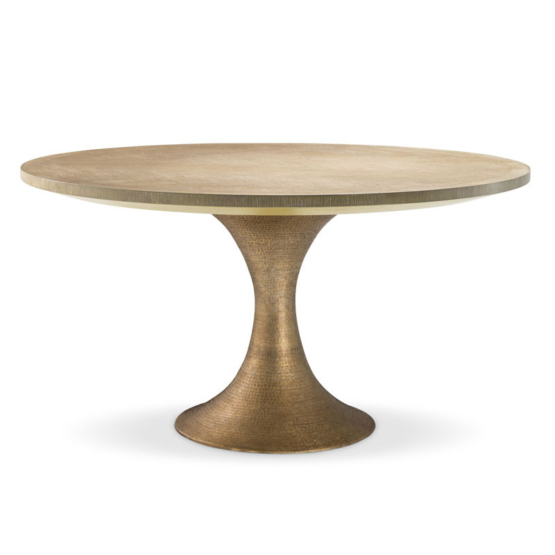Обеденный стол Eichholtz DINING TABLE MELCHIOR ROUND brass