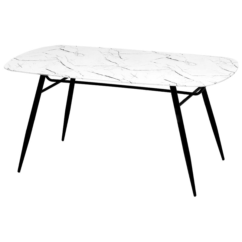 Обеденный стол Hettie Dinner Table столешница с рисунком под мрамор