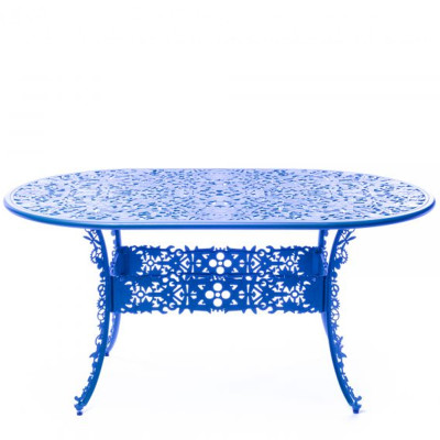 Обеденный стол Industry Collection ALUMINIUM OVAL TABLE – SKY BLUE