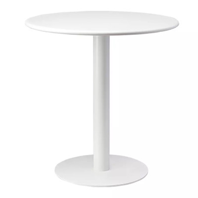 Обеденный стол белый с круглой столешницей White Laconic Table