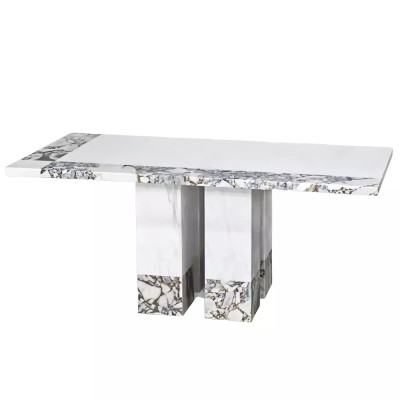 Обеденный стол из белого мрамора Gojat