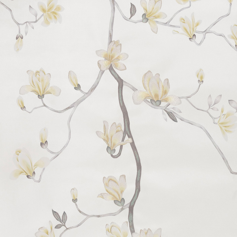 Обои Magnolia Canopy Colourway SC-288 on Natural Mica metallic silk