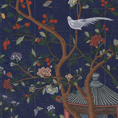 Обои ручная роспись Abbotsford Dark Blue