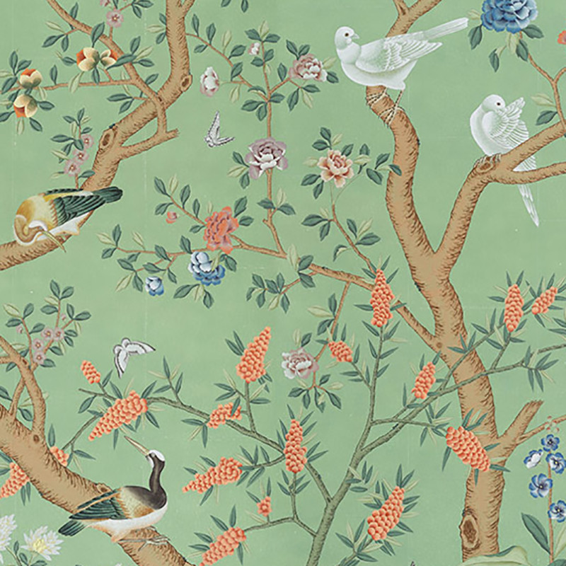 Обои ручная роспись Abbotsford Emerald Green