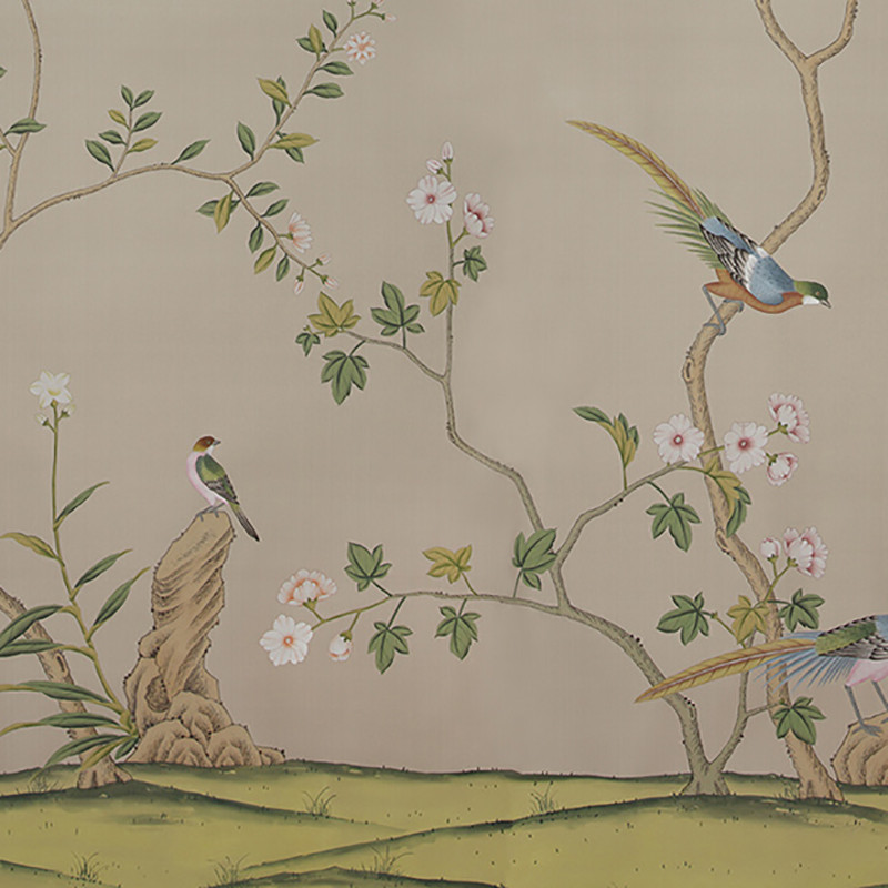 Обои ручная роспись Badminton Lead Grey II