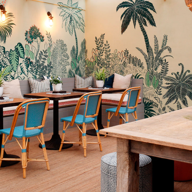 Обои ручная роспись Bahamian Beach Original colourway on Celadon painted Xuan paper