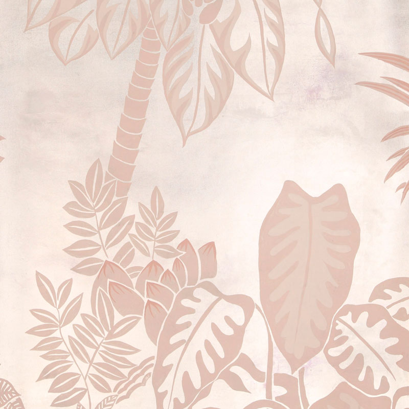 Обои ручная роспись Bahamian Beach Special Colourway on Tarnished Silver gilded paper with pearlescent antiquing