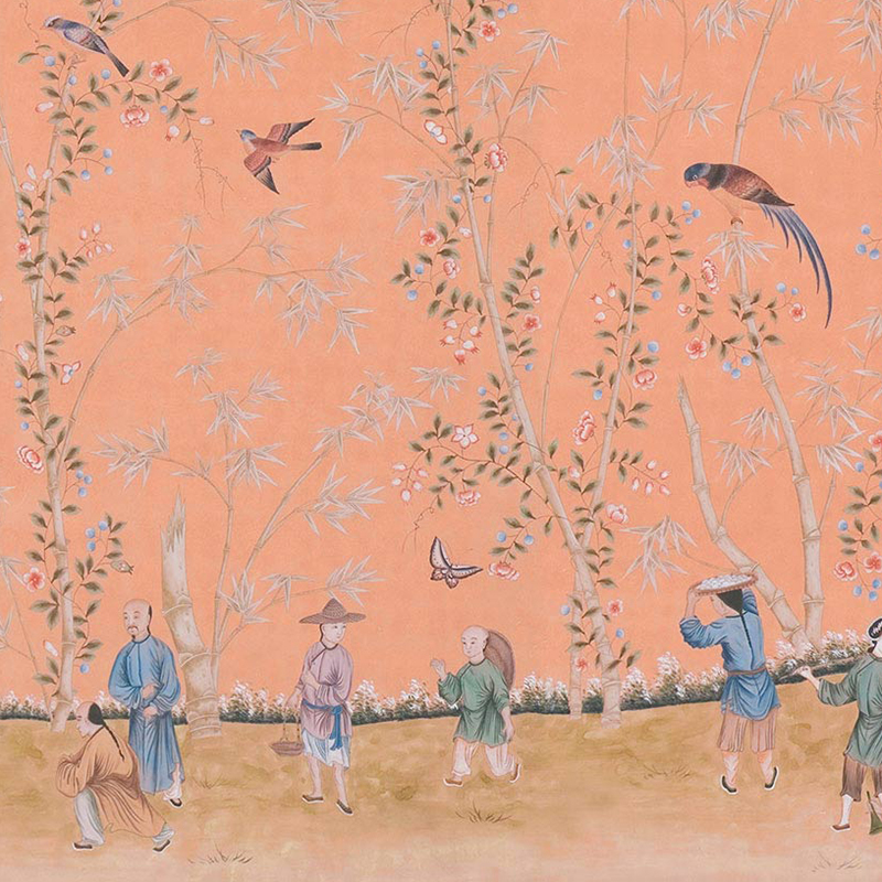 Обои ручная роспись Belton Carmine Pink