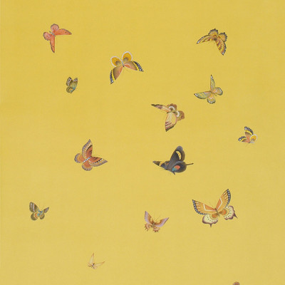 Обои ручная роспись Butterflies Monarch on dyed paper