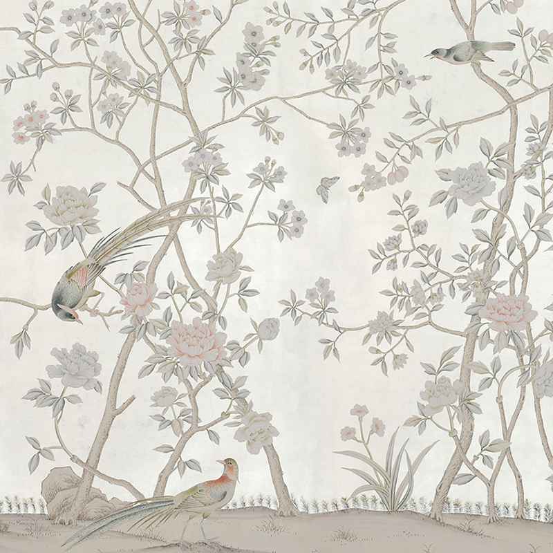 Обои ручная роспись Chatsworth 12 Carat White Gold