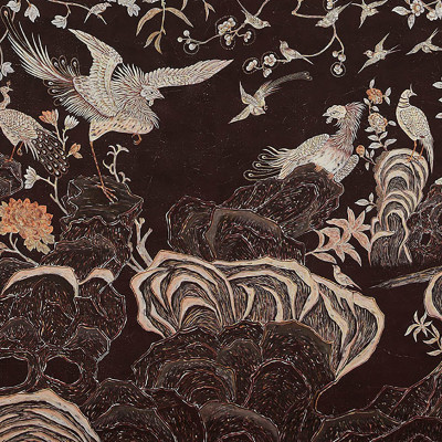 Обои ручная роспись Coco coromandel Edo Burnt Umber