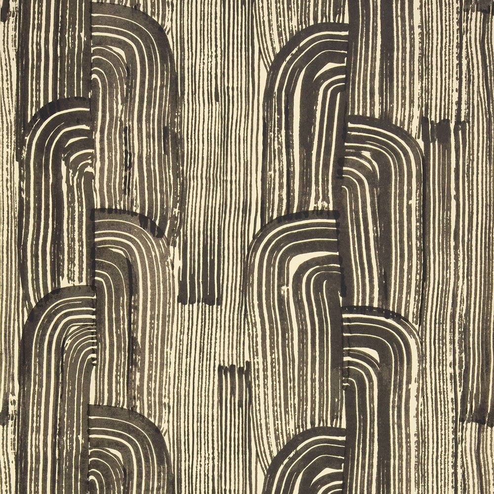 Обои ручная роспись Crescent EBONY CREAM
