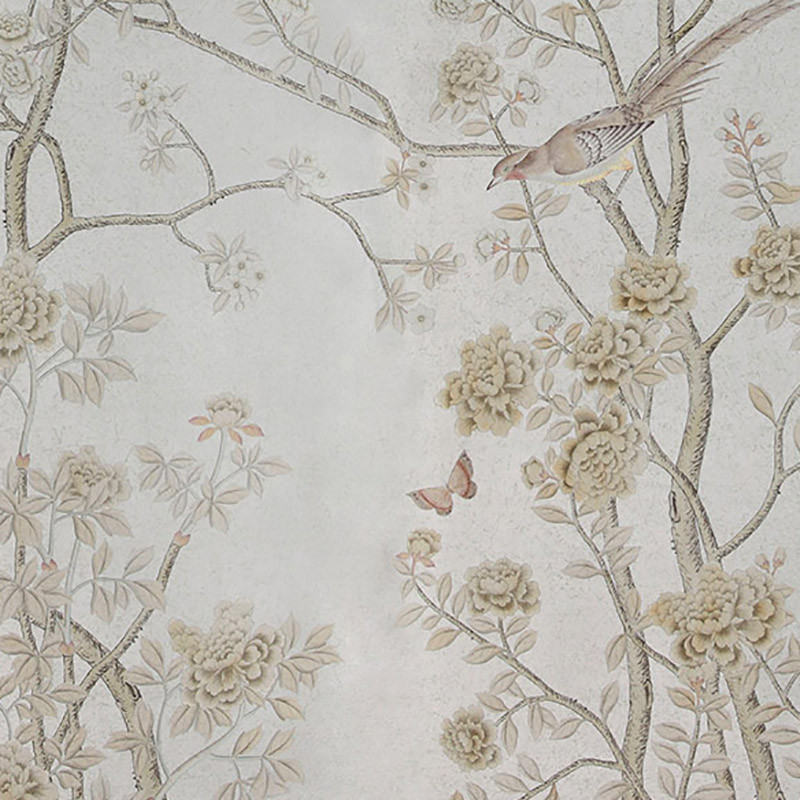 Обои ручная роспись Earlham Silver Metallic