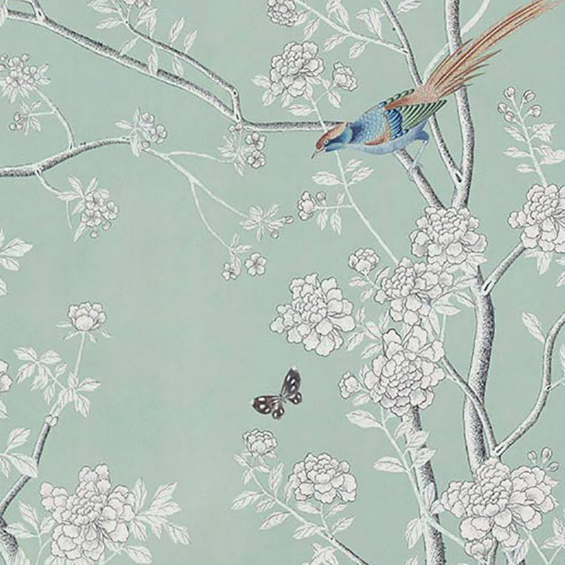 Обои ручная роспись Earlham Sung Blue