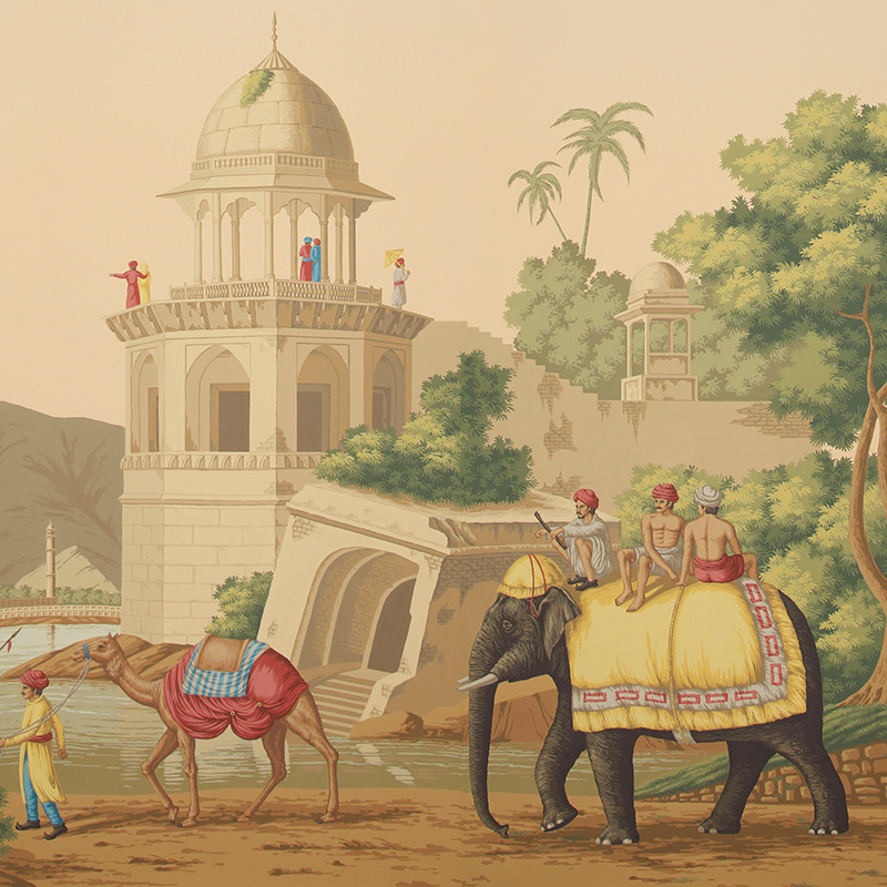 Обои ручная роспись Early Views of India on scenic paper