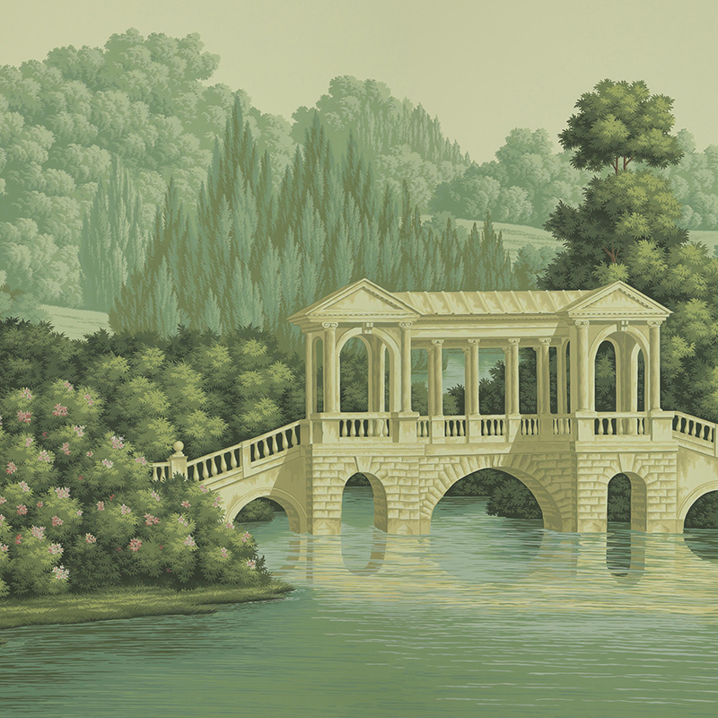 Обои ручная роспись English Landscape Verdoyant on scenic paper