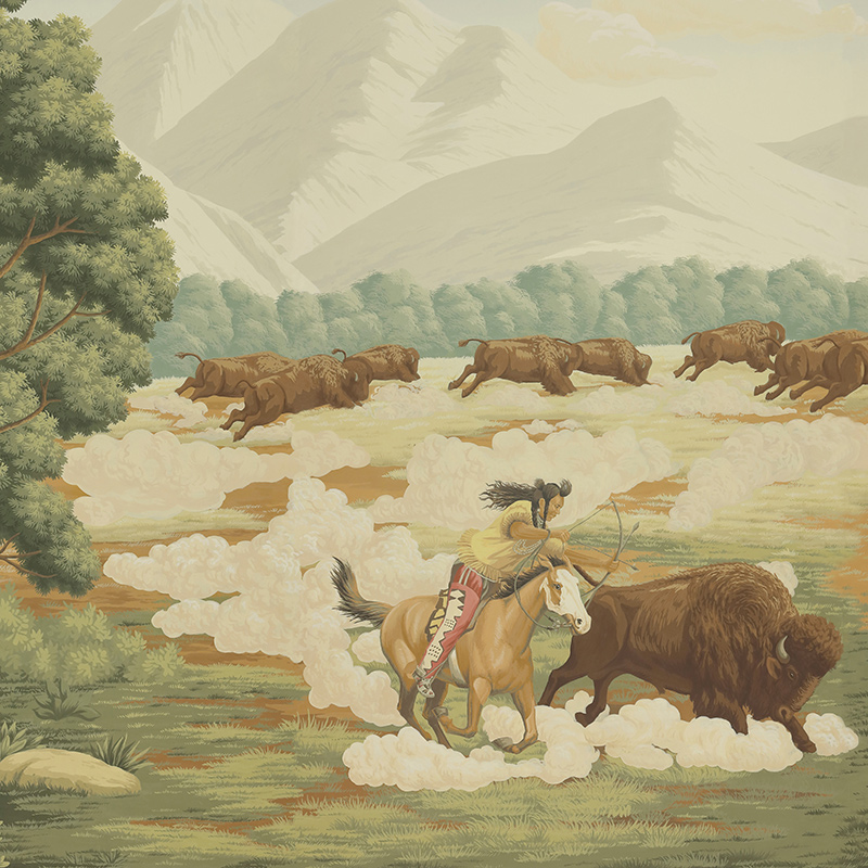 Обои ручная роспись Foundations of North America Special Colourway on scenic paper